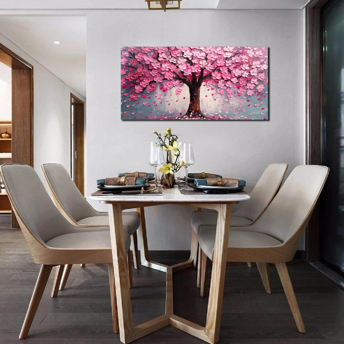 ANCXWOTER living room decor Tree of Life creates a cozy feel