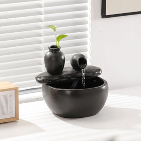 Andady ceramic fountain creates relaxing soundscapes for study, reading, and mindful breaks.