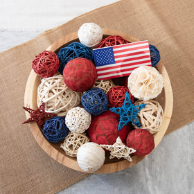 ANDALUCA 4th of July party decor adds a festive focal point.