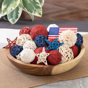 ANDALUCA pairs well with ANDALUCA bowls for cohesive patriotic displays.
