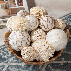 Andaluca large orbs for lobby displays with neutral elegance.