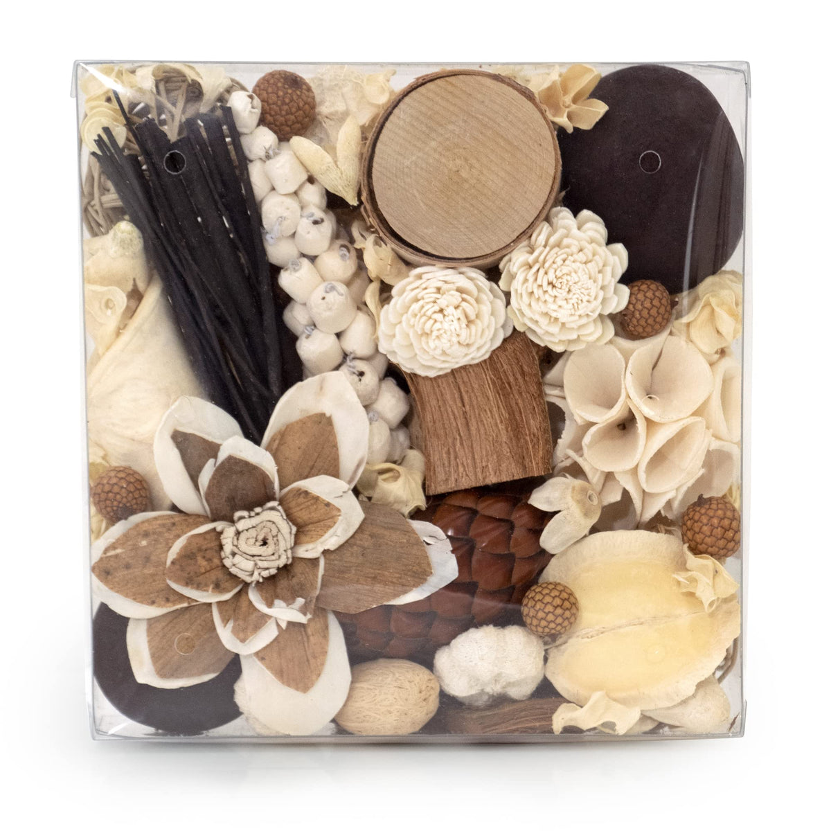 ANDALUCA Maison Box Fragrance Potpourri with tropical coconut sandalwood scent enhances any room.