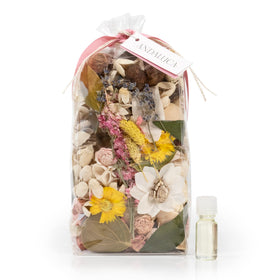 ANDALUCA potpourri with fragrance vial included for easy scent customization.