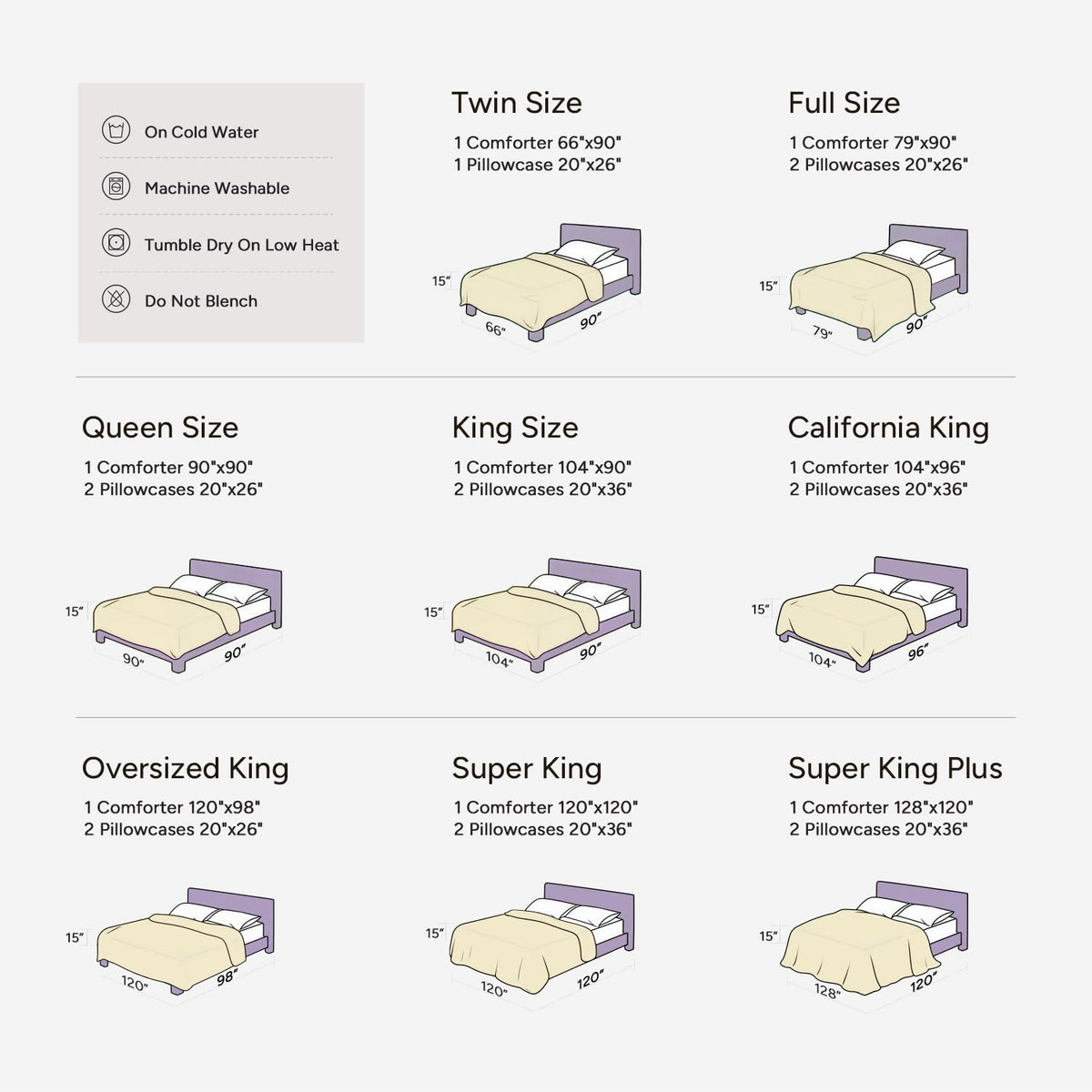 All-season use of Andency comforter provides balanced warmth year-round.