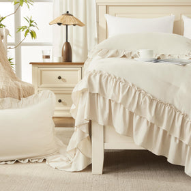 Andency beige queen comforter set all-season warmth and lightness