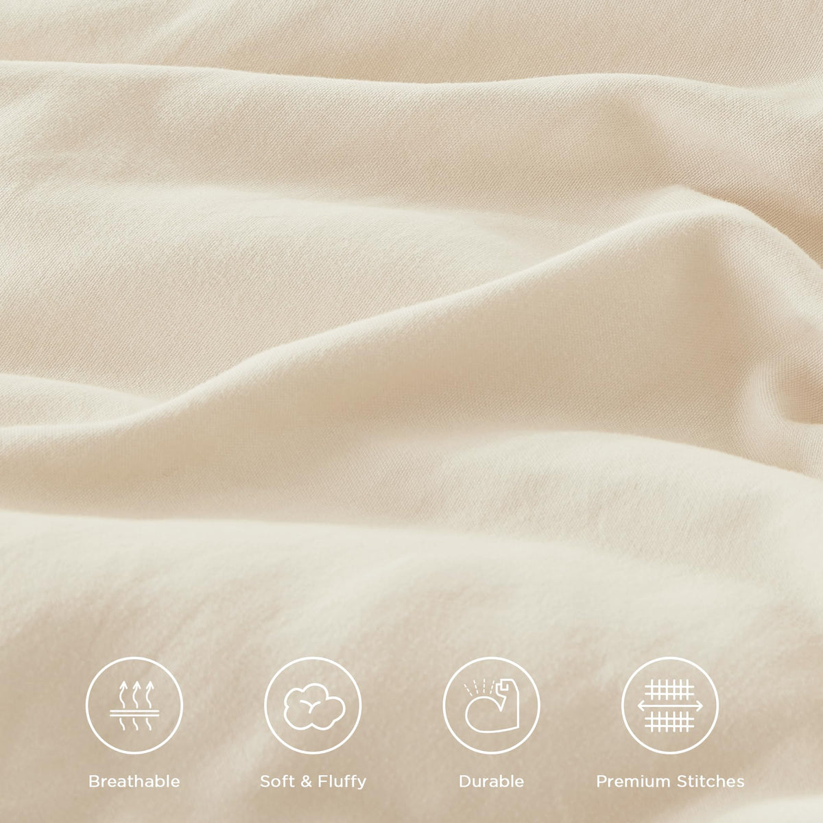 Andency beige queen comforter set vacuum-packaged delivery box