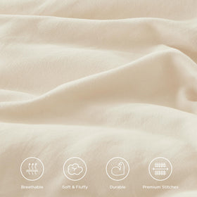 Andency beige queen comforter set vacuum-packaged delivery box