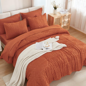 Andency boho terracotta bedroom setup demonstrates chic relaxed styling