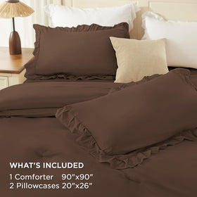 Andency bedding in a cottage-style bedroom complements farmhouse chic.