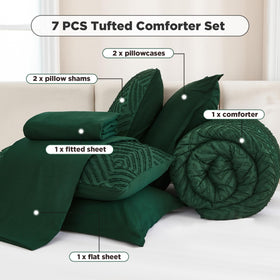 Andency bed in a bag showcases a full California King ensemble