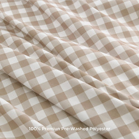 Andency Gingham Duvet Cover Queen easy care machine wash.