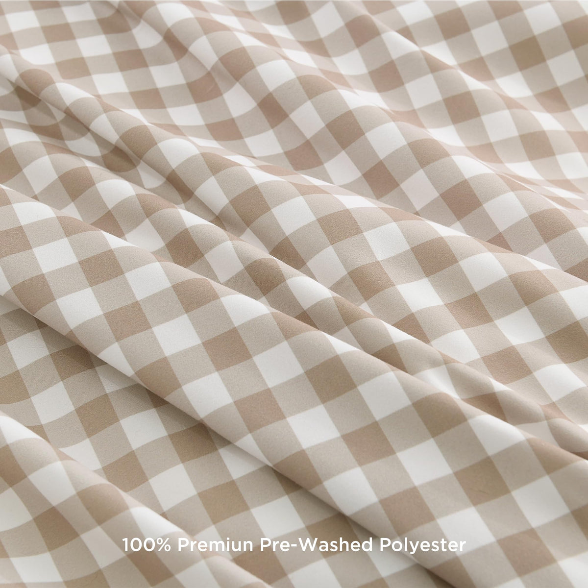 Andency Gingham Duvet Cover Queen easy care machine wash.