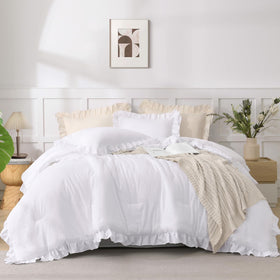 Andency white pillowcases pair completes coordinated, soft sleeping surface.