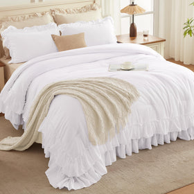 Andency ruffle pillowcases pair creates cohesive, refined bedroom decor.