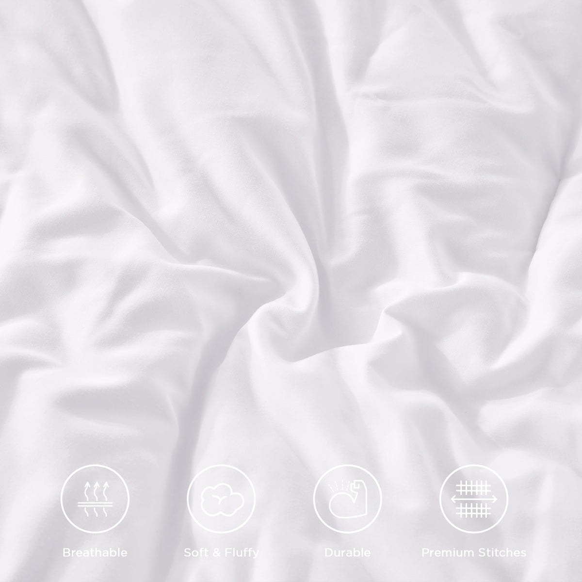 Andency queen-size set fits 90x90 bed neatly.