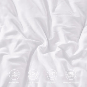 Andency queen-size set fits 90x90 bed neatly.