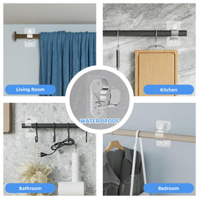 ANDGOO brackets used in an apartment setting for versatile hanging