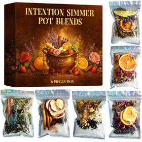 Andonisus simmer pot blend with cinnamon and orange slices for cozy fragrance