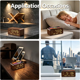 Andoolex bedside clock as a versatile decor piece in a cozy room