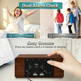 Andoolex dual alarm interface with snooze and weekday options