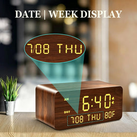 Andoolex wood grain surface highlighting a stylish bedroom accessory