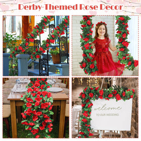 Aneco Derby rose vine with 16 blooms per 8 ft segment