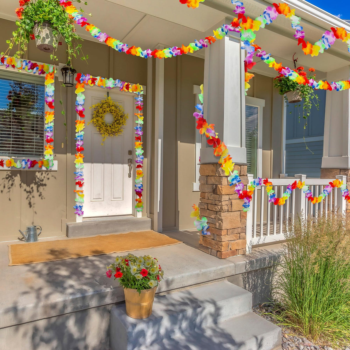 Aneco tropical decor diy ideas with lei garland inspire festive table styling