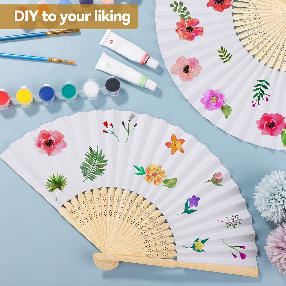 Aneco fans used as wedding decor to add soft charm