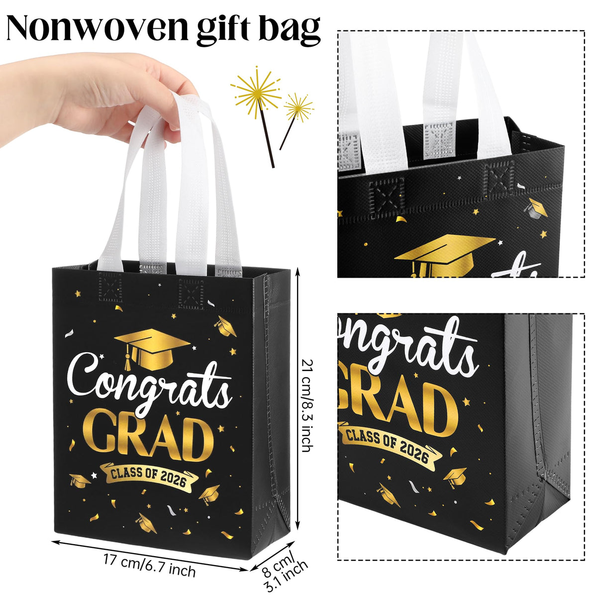 Aneco grad cap gift box shown with tassel for a polished gift presentation