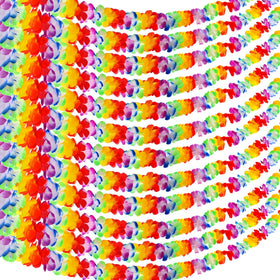 Aneco Hawaiian lei garland 20-pack adds vibrant color to luau party backdrops
