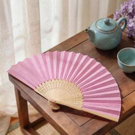 Aneco DIY-friendly fans feature white cloth on bamboo, ready for customization.
