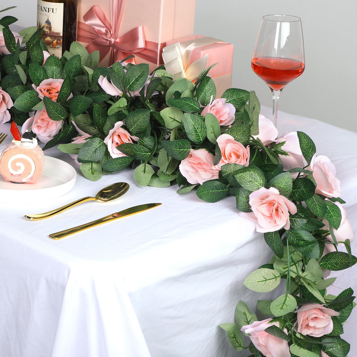 Aneco artificial rose texture vine offers low maintenance decor