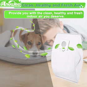 Anewise bagged canister in a clean living room signaling smoother operation