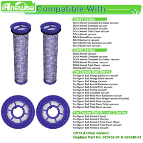Anewise Dyson pre-filter for DC41 reduces pollen and pet dander during vacuuming.