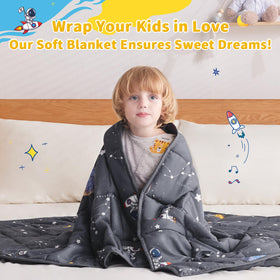 Anfie weighted blanket kids sun pattern adds warmth for quiet afternoon rest