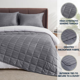Anfie weighted blanket queen 60x80 closeup beads emphasizes even distribution and durability.