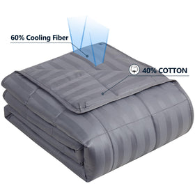 Anfie weighted blanket queen 60x80 folded demonstrates compact storage and easy care.