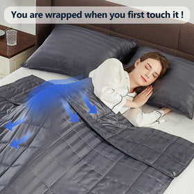 Anfie weighted blanket queen 60x80 texture weave showcases breathable fabric and craftsmanship.