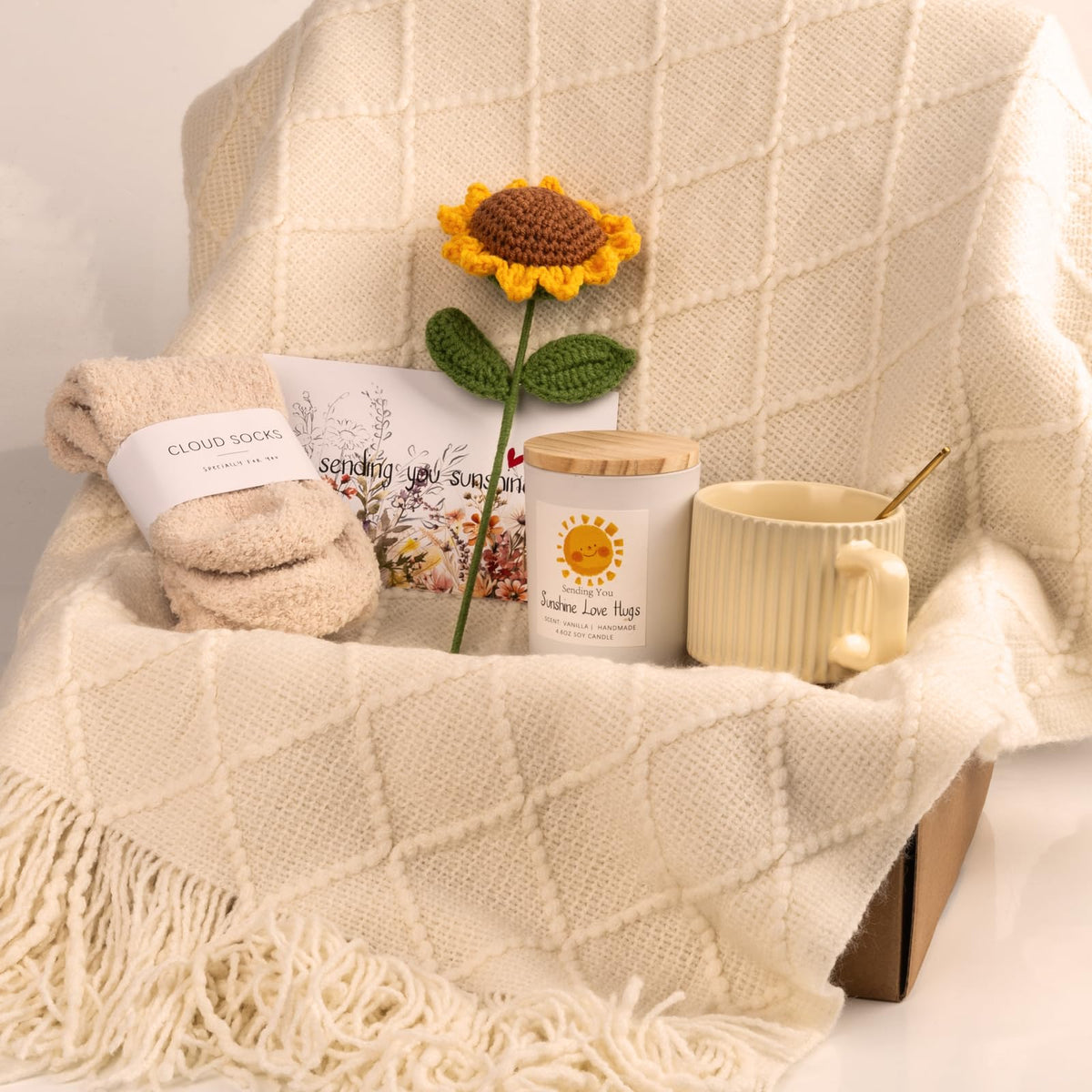 Anforsun hand woven sunflower adds natural charm and uplifting decor.