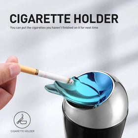 Anfrere heavy-base ashtray ensures stable outdoor placement.