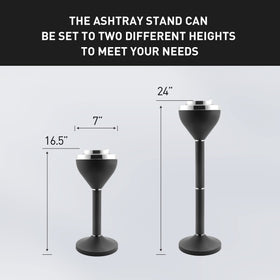 Anfrere outdoor ashtray pole and lever enable effortless ash disposal