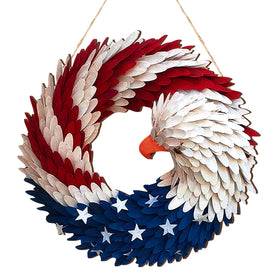Anglechic Independence Day door hanger with eagle wreath enhances curb appeal