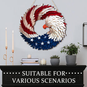 Anglechic patriotic wooden plaque for front porch adds timeless charm