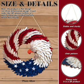 Anglechic wooden eagle wreath sign offers durable, showpiece decor