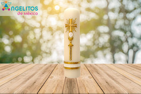 Angelitos de Mexico hand-poured devotion candle ideal for prayer and meditation.