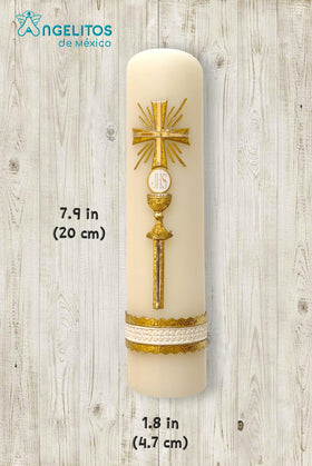 Angelitos de Mexico handmade devotional candle showcases traditional artistry for devotion.