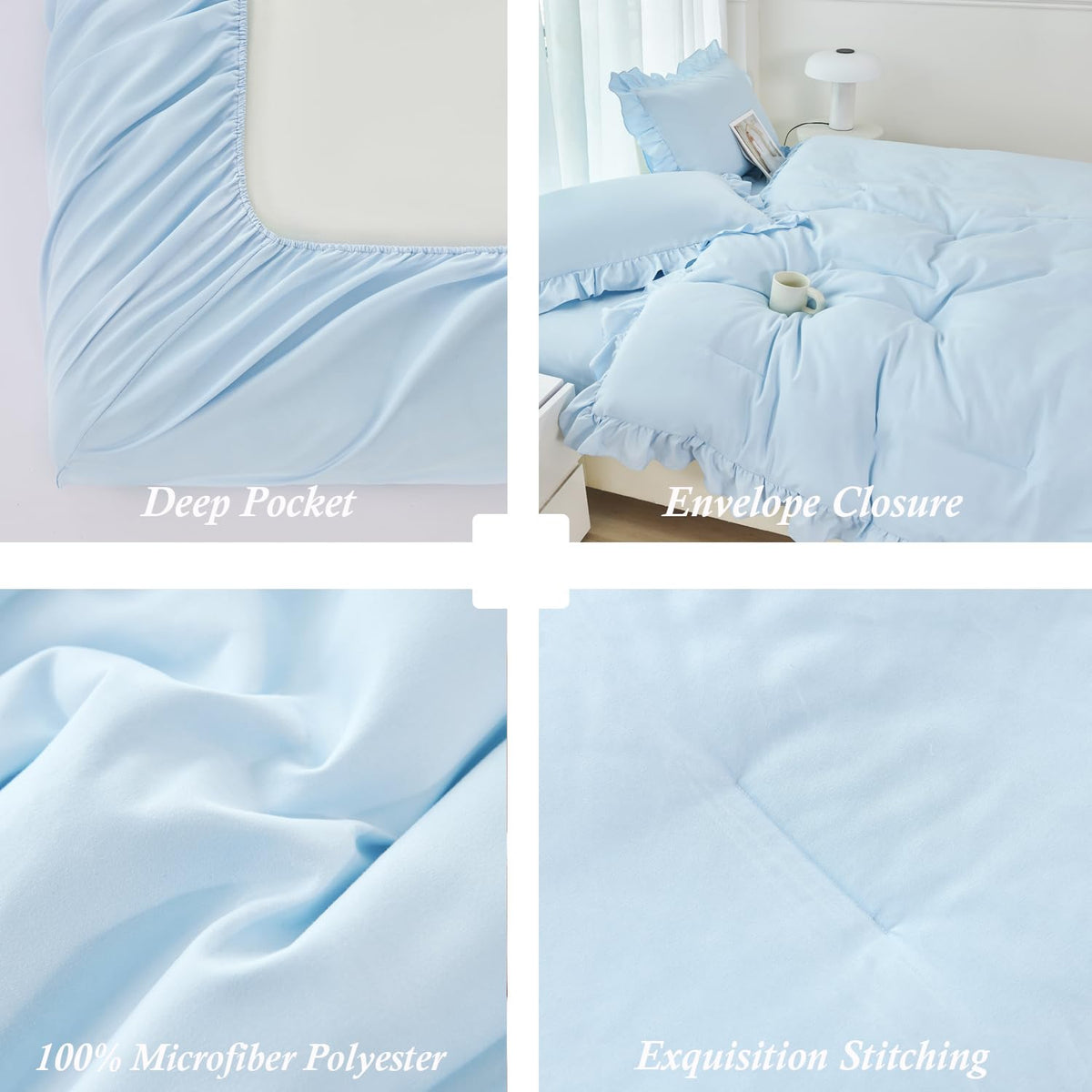 ANGIYUIN wrinkle resistant microfiber fabric stays neat with easy care.