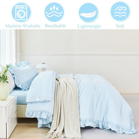 ANGIYUIN flat sheet 81 by 96 inches lays smooth across the bed.