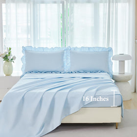 ANGIYUIN pillow cases 20 by 30 inches pair with the sheets.
