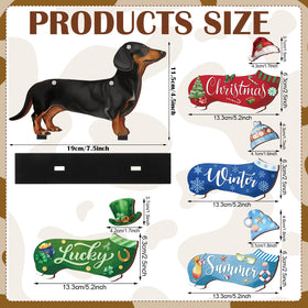 Anglechic dachshund hats and bows add seasonal charm to any display